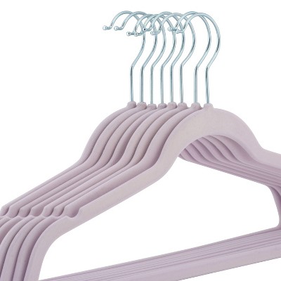 Simplify 25pk Slim Velvet Suit Hangers Ivory : Target