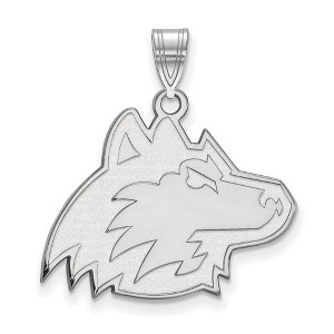 Black Bow Jewelry 10k White Gold Northern Illinois Huskies NCAA Large Pendant - 1 of 3
