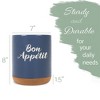 Elanze Designs Bon Appetit Chef Culinary Arts Ceramic Cork Bottom Navy Blue Large Capacity Utensil Holder Crock for Countertop Storage, Stylish & - 2 of 4