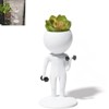 White Plastic Flower Pot for Desk Decoration,Decorative Plant Pot for Home Decor,Succulent Pot - 2 of 3