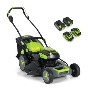 Costway 40V 18''  Brushless Cordless Push Lawn Mower 4.0Ah Batteries & 2 Charger (2 x 20V) - 1 of 4