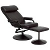 Emma and Oliver Multi-Position Headrest Recliner & Ottoman w/ Wrapped Base - 3 of 4