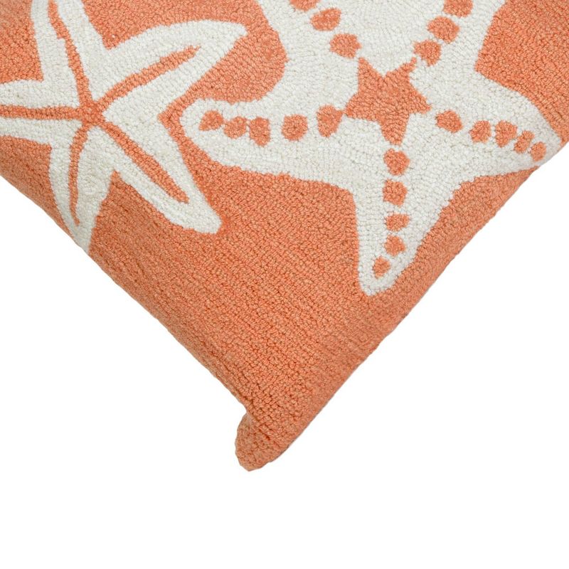 18&#34;x18&#34; Front Porch Starfish Print Indoor/Outdoor Square Throw Pillow Coral - Liora Manne, 5 of 6