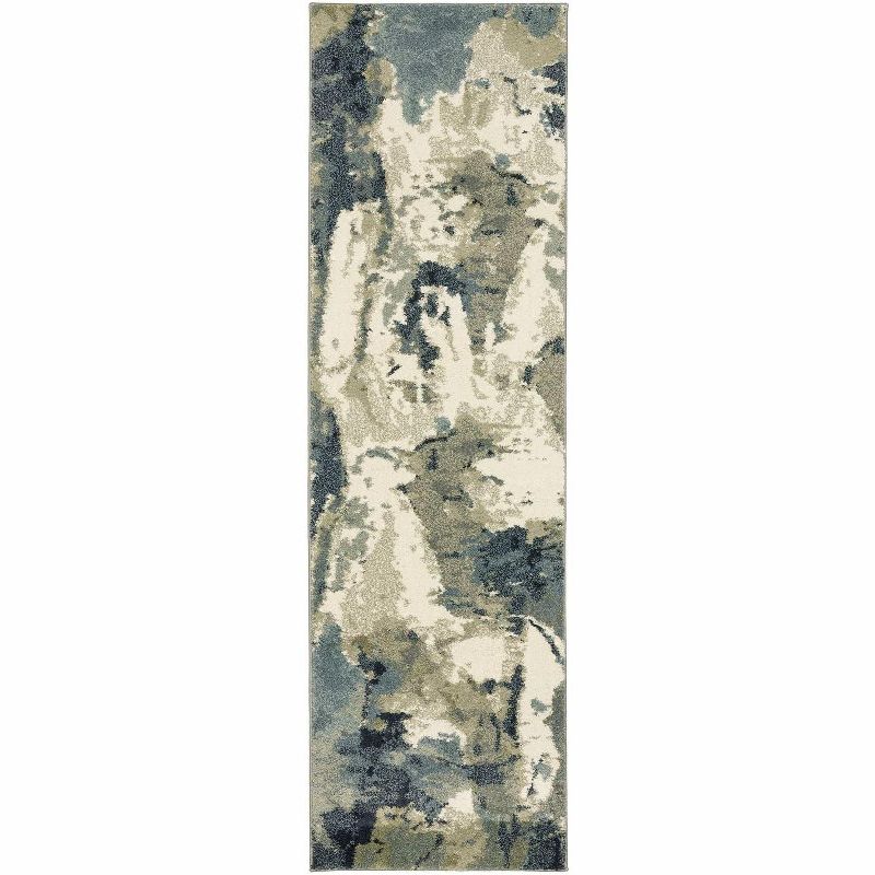 Oriental Weavers SSE11A067230ST 2 ft. 3 in. x 7 ft. 6 in. Seneca Contemporary & Casual Rectangle Area Rug Blue, 1 of 2