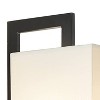 Possini Euro Design Modern Wall Lamp LED Gooseneck Brushed Nickel Matte Black Plug-In Light Fixture Off White Shade Bedroom - image 3 of 4