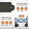 SUGIFT Heavy Duty Folding Wagon Cart with All-Terrain Wheels, Adjustable Handle, and 600D Oxford Fabric for Outdoor Use - 2 of 4