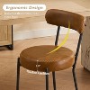Swivel Bar Stools Set of 2, 30 Inch Upholstered Barstools, Comfortable Cushioned Seat and Backrest for Kitchen, Dining Room, Home Bar - 3 of 4