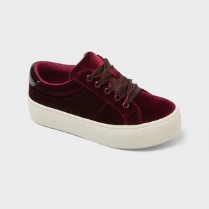 Kids' Briella Platform Sneakers - Cat & Jack™ Burgundy 13 : Target