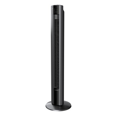 Lasko T48312 48 Inch Slim Home Office Quiet 3 Speed Oscillating Tower Fan w/ Nighttime Setting, Remote Control, 7 Hour Timer, & Auto Shut Off, Black