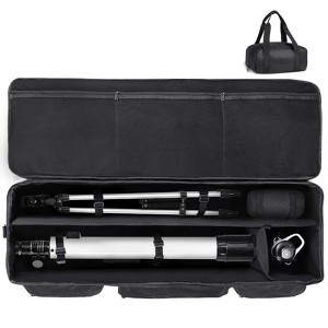 VEVOR Telescope Case, 40.7", Telescope Large Storage Bag with Fixed Buckles, Multi-Pocket & Detachable Divider, Black - 1 of 4