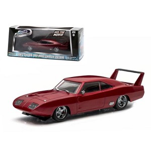 Dom's 1969 Dodge Charger Daytona Maroon Fast and Furious 6" Movie (2013) 1/43 Diecast Model Car by Greenlight" - 1 of 4