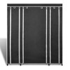 vidaXL Fabric Wardrobe with Compartments and Rods 17.7 inches x59 inches x69 inches Black - 2 of 4