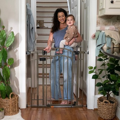 Bronze Extra Tall Metal Walk-Thru Baby and Pet Gate