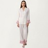 Anna-Kaci Lounge Women's 3-Piece Pajama Set with Button Front Top Relaxed Pants and Matching Adjustable Strap Sleep Cami - 2 of 4