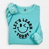 Simply Sage Market S.W.Smiley Let's Learn Today Circle Lightweight Garment Dyed Sweatshirt - 2 of 4