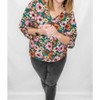 Women's Floral 3/4 Sleeve Blouse - Hailey & Co - 2 of 4