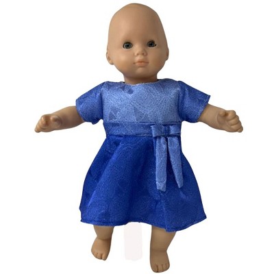 Doll Clothes Superstore Blue Sparkle Dress Fits 14-16 Inch Baby Dolls