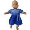 Doll Clothes Superstore Blue Sparkle Dress Fits 14-16 Inch Baby Dolls - image 2 of 4