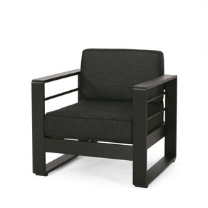 Aluminum Outdoor Club Chair with Cushion, Modern 32" Patio Lounge Chair with Rust Resistant Frame for Garden-3irtyhousy - 1 of 4