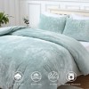 Velvet Duvet Cover Set, 3 Piece Luxury Soft Velvet Bedding Duvet Cover Set - 2 of 4