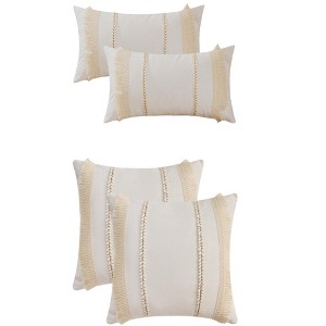REGALWOVEN 4 Pcs Boho Modern Striped Decorative Throw Pillow Cover for Living Room Bed Sofa - 1 of 4