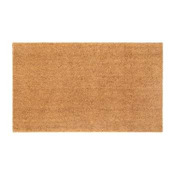Emma and Oliver Weather Resistant Coir Doormat with Anti-Slip Rubber Backing for Indoor/Outdoor Use