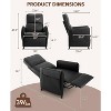 Acekool Recliner Chair, PU Leather Reclining Single Sofa, Remote Adjustable, Thick Cushion Seat for Living Room - 3 of 4