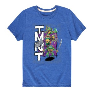 Boys' - Teenage Mutant Ninja Turtles - Donatello, Raphael, Leonardo, & Michelangelo Short Sleeve Graphic T-Shirt - 1 of 4