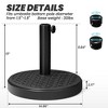 Crestlive Products Umbrella Base Patio Umbrella Stand for Market Umbrella, Heavy Duty Round Cement Base for Outdoor Weave Decorative Pattern - 2 of 4