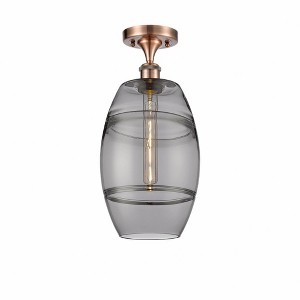 Vaz - 1 Light Semi-Flush Mount In Industrial Style-11.13 Inches Tall and 8 Inches Wide - 1 of 1