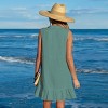 Women's White/Black Ruffle Hem Mini Cover-Up Dress - Cupshe - 4 of 4