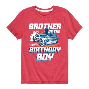 Boys' - Hot Wheels - Brother Of Birthday Boy Short Sleeve Graphic T-Shirt - 1 of 3