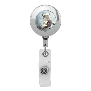 Avatar The Last Airbender Appa & Momo Metal Chrome Badge ID Card Holder Clip - 1 of 3