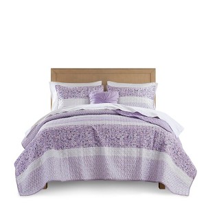 Gracie Mills Glenn Coastal Breeze 5-Piece Seersucker Comforter Ensemble with Coordinating Throw Pillows - 1 of 4