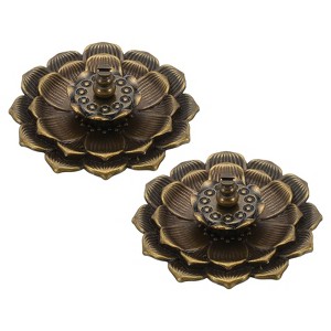 Unique Bargains Fireproof Metal Yoga Spa Home Holder Incense Burner Plate 2 Pcs - 1 of 4