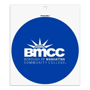 Borough of Manhattan Community College Primary Logo Automotive Car Refrigerator Locker Vinyl Circle Magnet - 1 of 4