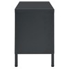 vidaXL TV Stand Anthracite 35.4 in.x11.8 in.x17.3 in. Steel and Glass - 4 of 4
