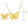 EVERLY JEWELRY | Yellow Plated Sterling Silver 3/8ct TGW Peridot Butterfly Earrings and Necklace Set  - 17 in - 2 of 4