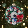 Kurt Adler Noble Gems Glass Ornament for Christmas Tree, Snowman Wreath - 2 of 3