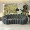 WJSHome Bubble Sofa,98.43'' Comfy Breathable Mesh Fabric Upholstered Curved Couch, 3D Honeycomb Shape Modern Couch for Living Room - 2 of 4