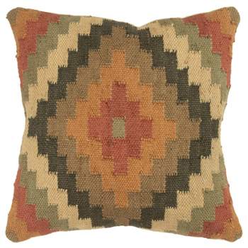 18"x18" Earthtones Southwestern Square Throw Pillow Cover - Rizzy Home