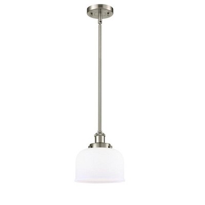 Bell - 1 Light Stem Hung Mini Pendant In Industrial Style-10 Inches Tall and 8 Inches Wide