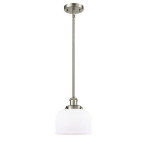 Bell - 1 Light Stem Hung Mini Pendant In Industrial Style-10 Inches Tall and 8 Inches Wide - 1 of 1