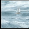HomeRoots Three Sailboats Ocean Scene Black Framed Wall Art - 4 of 4