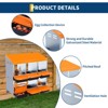 Chicken Nesting Box, 6-Hole Roll Away Egg Laying Box with Lid, Heavy-Duty Galvanized Steel Rustproof Design - Easy Egg Collection, Easy Clean - 4 of 4