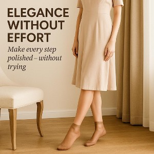 30 Pairs Women’s Sheer Ankle Socks Invisible Lightweight Dress Socks for Flats Heels Reinforced Toe - 1 of 4