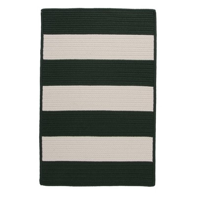 Colonial Mills Pershing Braided Rug, Green 5x5, Square Shape