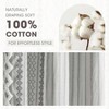 Imani 100 Cotton Chenille Shower Curtain, 72x 72, Grey, Machine Washable, Modern Bathroom Decor - 4 of 4
