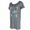 Not a Morning Person Women's  Merry Everything Short Sleeve Night Shirt - 2 of 3