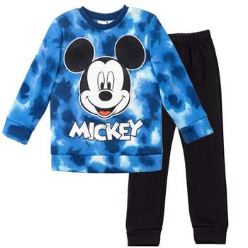 Disney Mickey Mouse Goofy Donald Duck Pluto Fleece Pullover T-Shirt and Pants Toddler